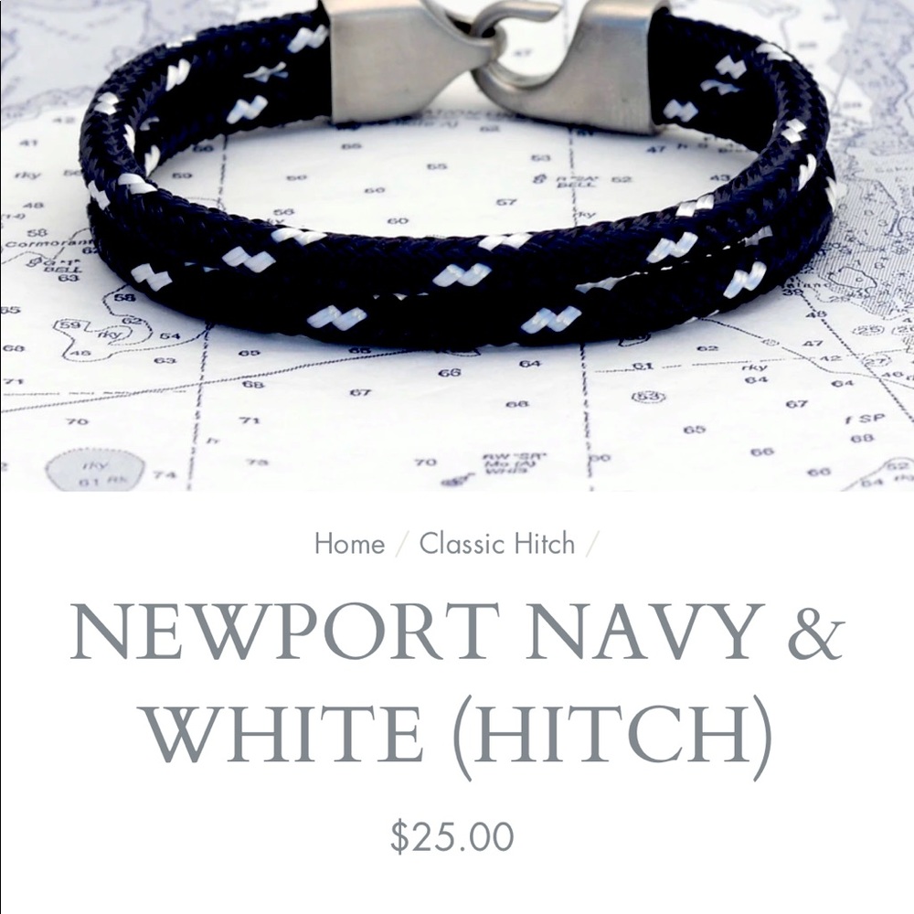 *Navy and Pink* Lemon and Line Bracelet.